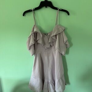 Lavender Ruffled Spaghetti Strap Romper